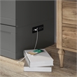 AFI Raleigh Modern Queen Solid Wood Murphy Bed Chest with Mattress in Gray