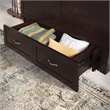 AFI Chelsea Queen Solid Wood Murphy Bed Chest with Mattress in Espresso