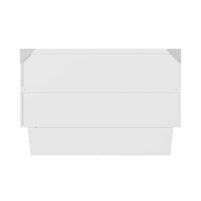 AFI Chelsea Queen Solid Wood Murphy Bed Chest with Mattress in White