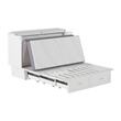 AFI Chelsea Queen Solid Wood Murphy Bed Chest with Mattress in White