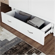 AFI Chelsea Queen Solid Wood Murphy Bed Chest with Mattress in White