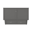 AFI Chelsea Queen Solid Wood Murphy Bed Chest with Mattress in Gray