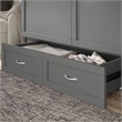AFI Chelsea Queen Solid Wood Murphy Bed Chest with Mattress in Gray