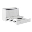 AFI Aspen Queen Solid Wood Murphy Bed Chest with Mattress in White