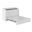 AFI Aspen Queen Solid Wood Murphy Bed Chest with Mattress in White