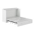 AFI Aspen Queen Solid Wood Murphy Bed Chest with Mattress in White