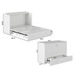 AFI Aspen Queen Solid Wood Murphy Bed Chest with Mattress in White