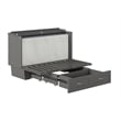 AFI Aspen Queen Solid Wood Murphy Bed Chest with Mattress in Gray