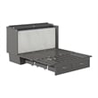 AFI Aspen Queen Solid Wood Murphy Bed Chest with Mattress in Gray