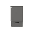 AFI Aspen Queen Solid Wood Murphy Bed Chest with Mattress in Gray
