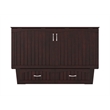 AFI Sydney Queen Solid Wood Murphy Bed Chest with Mattress in Espresso
