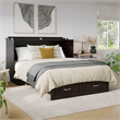 AFI Sydney Queen Solid Wood Murphy Bed Chest with Mattress in Espresso