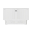 AFI Sydney Queen Solid Wood Murphy Bed Chest with Mattress in White