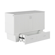 AFI Sydney Queen Solid Wood Murphy Bed Chest with Mattress in White