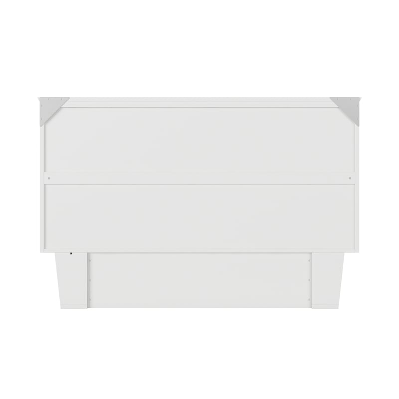AFI Sydney Queen Solid Wood Murphy Bed Chest with Mattress in White