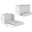 AFI Sydney Queen Solid Wood Murphy Bed Chest with Mattress in White