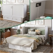 AFI Sydney Queen Solid Wood Murphy Bed Chest with Mattress in White