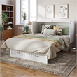 AFI Sydney Queen Solid Wood Murphy Bed Chest with Mattress in White