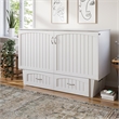 AFI Sydney Queen Solid Wood Murphy Bed Chest with Mattress in White