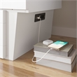 AFI Sydney Queen Solid Wood Murphy Bed Chest with Mattress in White