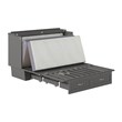AFI Sydney Queen Solid Wood Murphy Bed Chest with Mattress in Gray