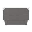AFI Sydney Queen Solid Wood Murphy Bed Chest with Mattress in Gray