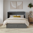 AFI Sydney Queen Solid Wood Murphy Bed Chest with Mattress in Gray