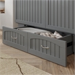 AFI Sydney Queen Solid Wood Murphy Bed Chest with Mattress in Gray