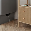 AFI Sydney Queen Solid Wood Murphy Bed Chest with Mattress in Gray
