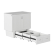 AFI Sydney Twin Solid Wood Murphy Bed Chest with Mattress in White