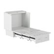 AFI Sydney Twin Solid Wood Murphy Bed Chest with Mattress in White