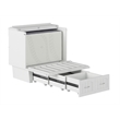 AFI Sydney Twin Solid Wood Murphy Bed Chest with Mattress in White