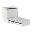 AFI Sydney Twin Solid Wood Murphy Bed Chest with Mattress in White