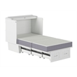 AFI Sydney Twin Solid Wood Murphy Bed Chest with Mattress in White