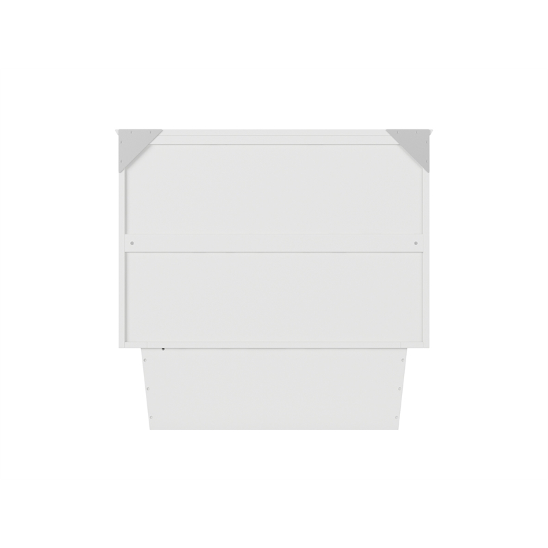 AFI Sydney Twin Solid Wood Murphy Bed Chest with Mattress in White
