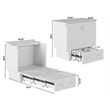 AFI Sydney Twin Solid Wood Murphy Bed Chest with Mattress in White