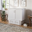 AFI Sydney Twin Solid Wood Murphy Bed Chest with Mattress in White