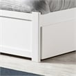 Portland Queen Wood Platform Bed with Footboard & Twin XL Trundle in White