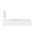 AFI Canyon Twin Solid Wood Platform Bed with Footboard & Twin Trundle in White