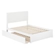 AFI Canyon Full Solid Wood Platform Bed with Footboard & Twin Trundle in White