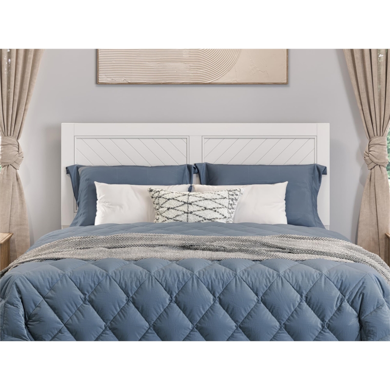 AFI Canyon Full Solid Wood Platform Bed with Footboard & Full Trundle in White