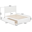 AFI Canyon Full Solid Wood Platform Bed with Footboard & Full Trundle in White