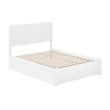 AFI Canyon Full Solid Wood Platform Bed with Footboard & Full Trundle in White