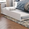 AFI Canyon Queen Wood Platform Bed with Footboard & Twin XL Trundle in White