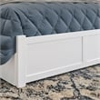 AFI Canyon Queen Wood Platform Bed with Footboard & Twin XL Trundle in White