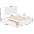 AFI Canyon Queen Wood Platform Bed with Footboard & Twin XL Trundle in White
