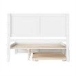 AFI Canyon King Wood Platform Bed with Footboard & Twin XL Trundle in White