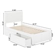 AFI Canyon Twin XL Wood Platform Bed with Footboard & Set of 2 Drawers in White