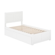 AFI Canyon Twin XL Wood Platform Bed with Footboard & Set of 2 Drawers in White