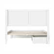 AFI Canyon Full Wood Platform Bed with Footboard & 2 Storage Drawers in White